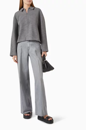Tide Wide-leg Jeans in Cotton-denim