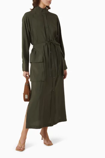 Utility Belted Shirt Dress in TENCEL™ Blend