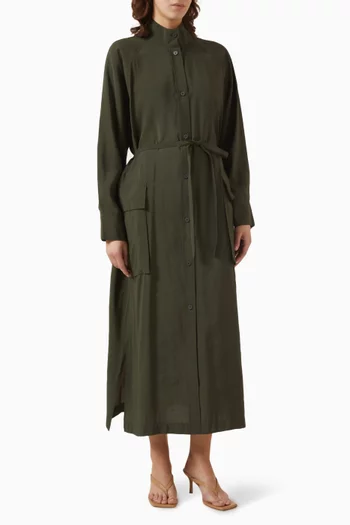 Utility Belted Shirt Dress in TENCEL™ Blend