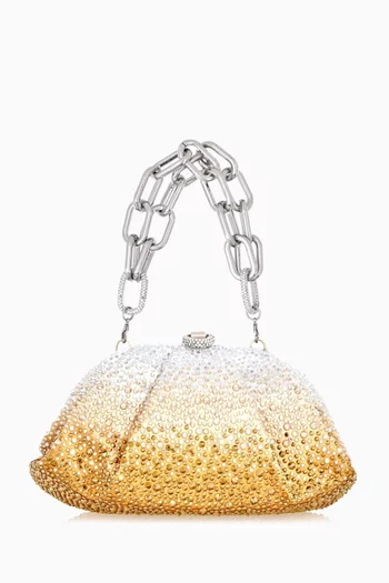 Gemma Clutch Bag in Crystal Caviar