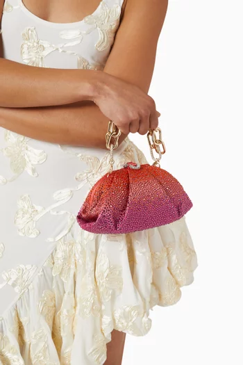 Gradient Caviar Gemma clutch in Crystal