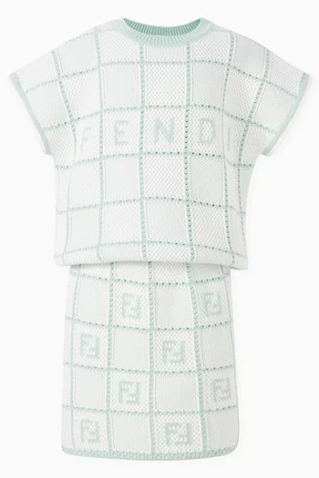 Logo Crochet T-shirt in Cotton-knit