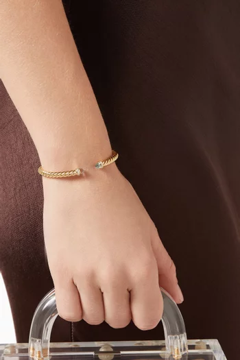 Cablespira® Peridot & Diamond Flex Bracelet in 18kt Gold
