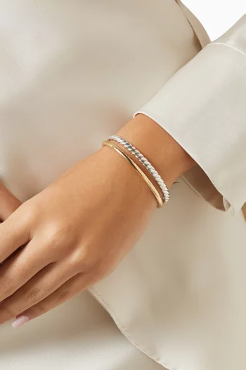 DY Mercer® Two Row Cuff Bracelet in 18kt Gold & Silver