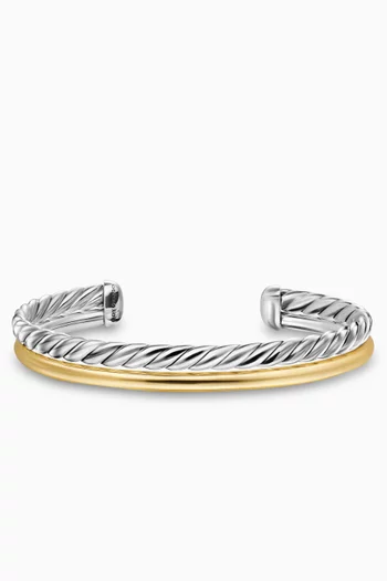 DY Mercer® Two Row Cuff Bracelet in 18kt Gold & Silver