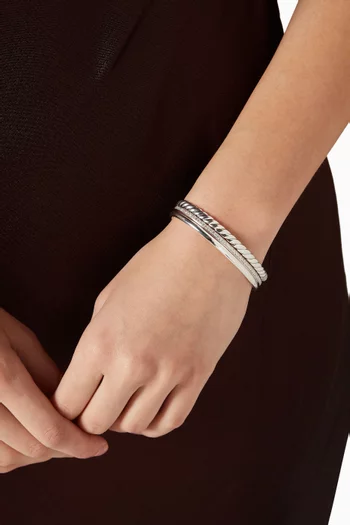 DY Mercer® Diamond Cuff Bracelet in 18kt Gold & Silver