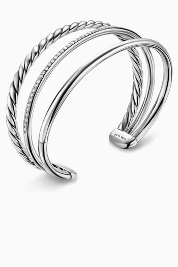 DY Mercer® Diamond Cuff Bracelet in Sterling Silver