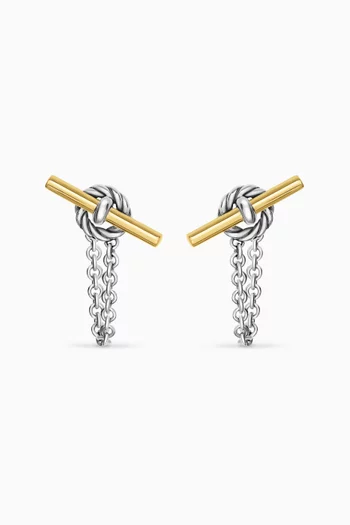 DY Mercer™ Petite Toggle Chain Stud Earrings in 18kt Gold & Silver
