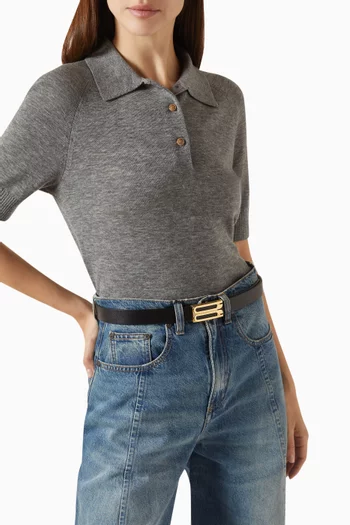 حزام بإبزيم على شكل حرف B‏ جلد