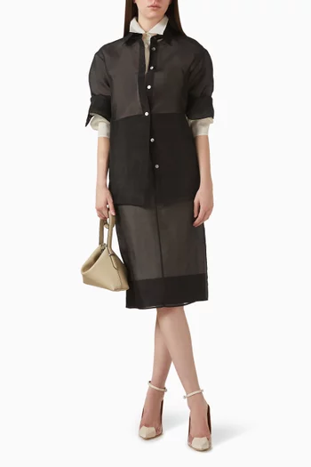 Lucienne Midi Skirt in Silk