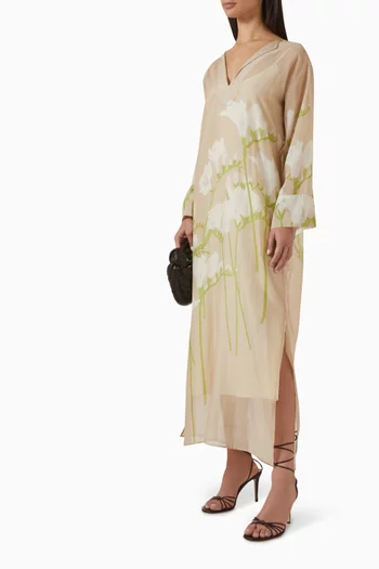 Kaftan-style Dress in Cotton-blend