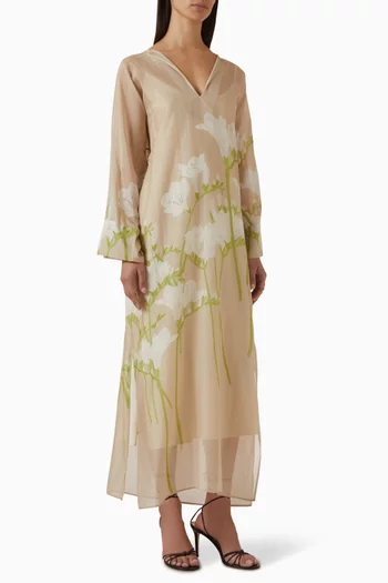 Kaftan-style Dress in Cotton-blend