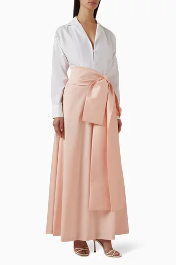 Clarence Belted Dress in Taffeta