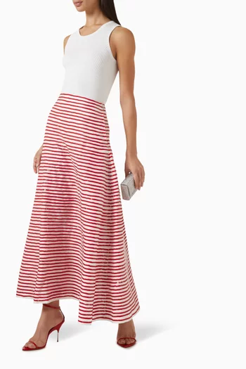 Caswell Embellished Skirt in Taffeta