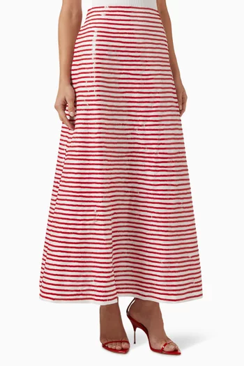 Caswell Embellished Skirt in Taffeta