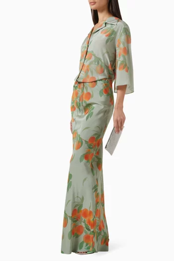 Emily Printed Skirt in Silk