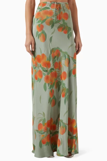 Emily Printed Skirt in Silk
