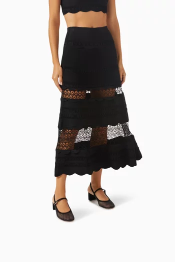 Slingback Pumps in Mesh & Suede