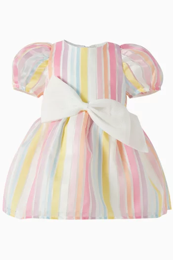 Puff Sleeve Bow Bodice Dress