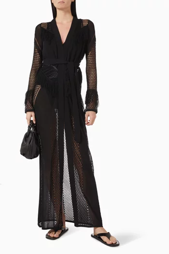 Itzel Kaftan in Mesh-knit