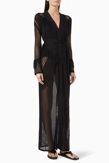 Itzel Kaftan in Mesh-knit