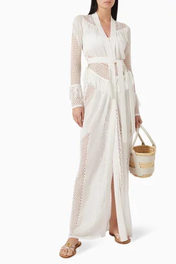 Itzel Kaftan in Mesh-knit