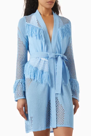 Kenga Mini Kaftan in Mesh-knit