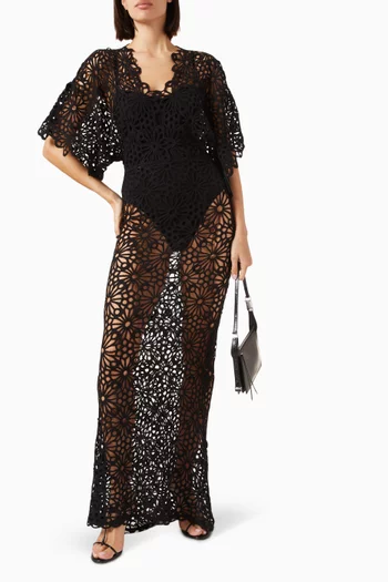 Obie Crochet Gown in Cotton