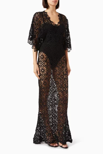 Obie Crochet Gown in Cotton