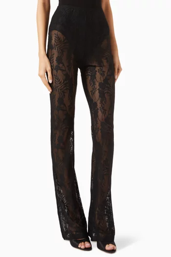 No-waistband Boot Pants in Lace