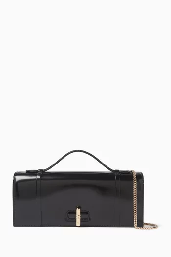 May Clutch in Brushed Calf Leather
