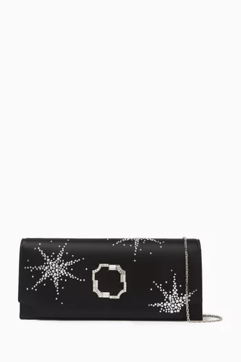 Vivien Embellished Clutch Bag in Satin
