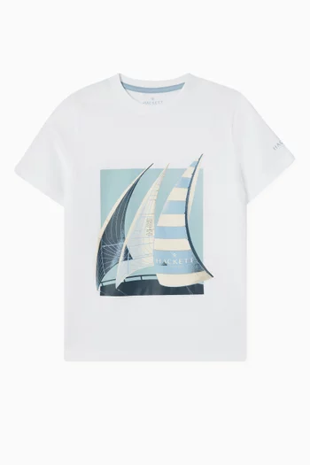 Three Sail Graphic-print T-shirt in Cotton-jersey