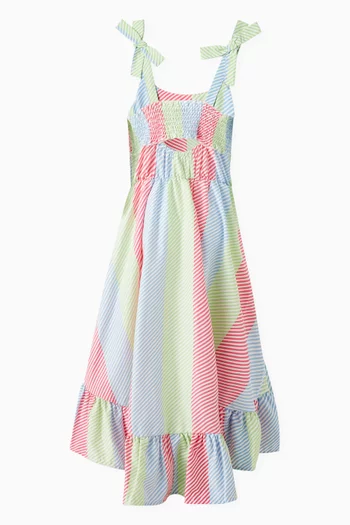 Flounce Striped Dress