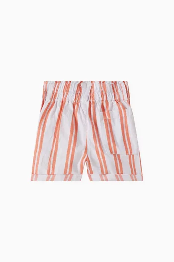 Striped Shorts in Denim