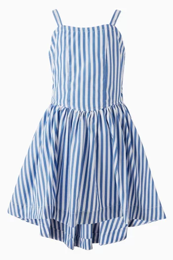Mini Fit & Flare Striped Dress