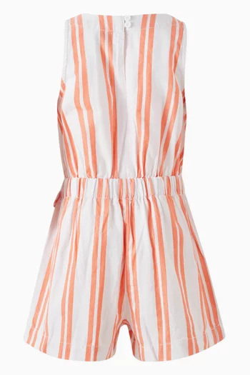 Mock Wrap Romper in Cotton