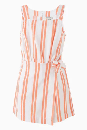 Mock Wrap Romper in Cotton