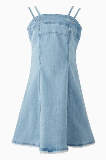 Fit & Flare Dress in Denim