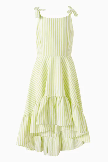 Flounce Striped Dress