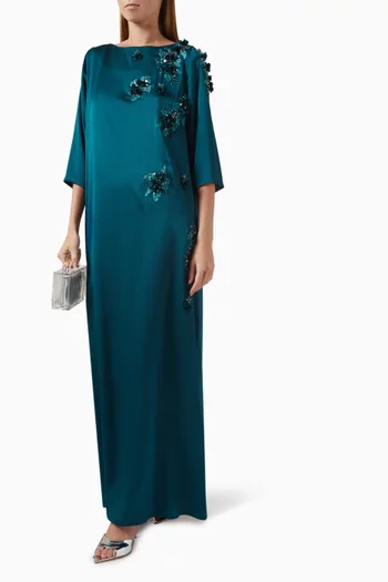 Floral Applique Kaftan