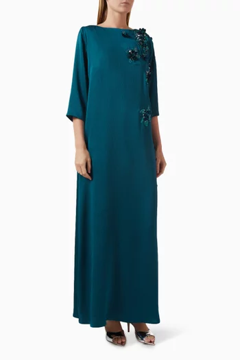 Floral Applique Kaftan