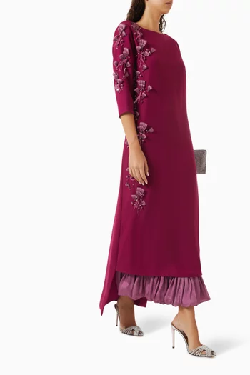 Ruffled Bow Embellished Kaftan