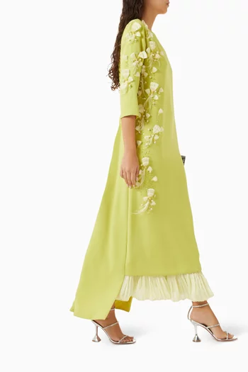 Ruffled Bow Embellished Kaftan