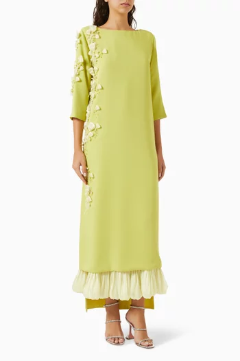 Ruffled Bow Embellished Kaftan
