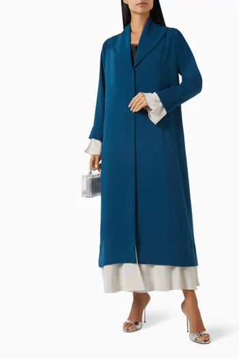 Two-tone Ruffled Abaya