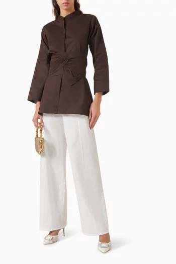 Tie-up Top in Cotton-blend