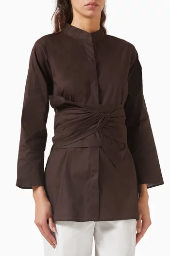 Tie-up Top in Cotton-blend