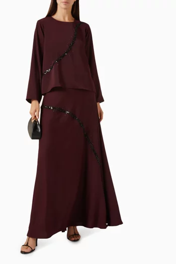 Embellished 3-piece Set in Crepe