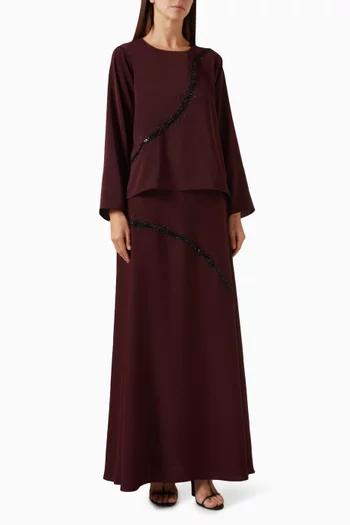 Embellished 3-piece Set in Crepe